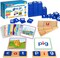 116 Pcs Short Vowel Letters Sorting Spelling Reading Learning Toy Set with Double-Sided Flash Cards